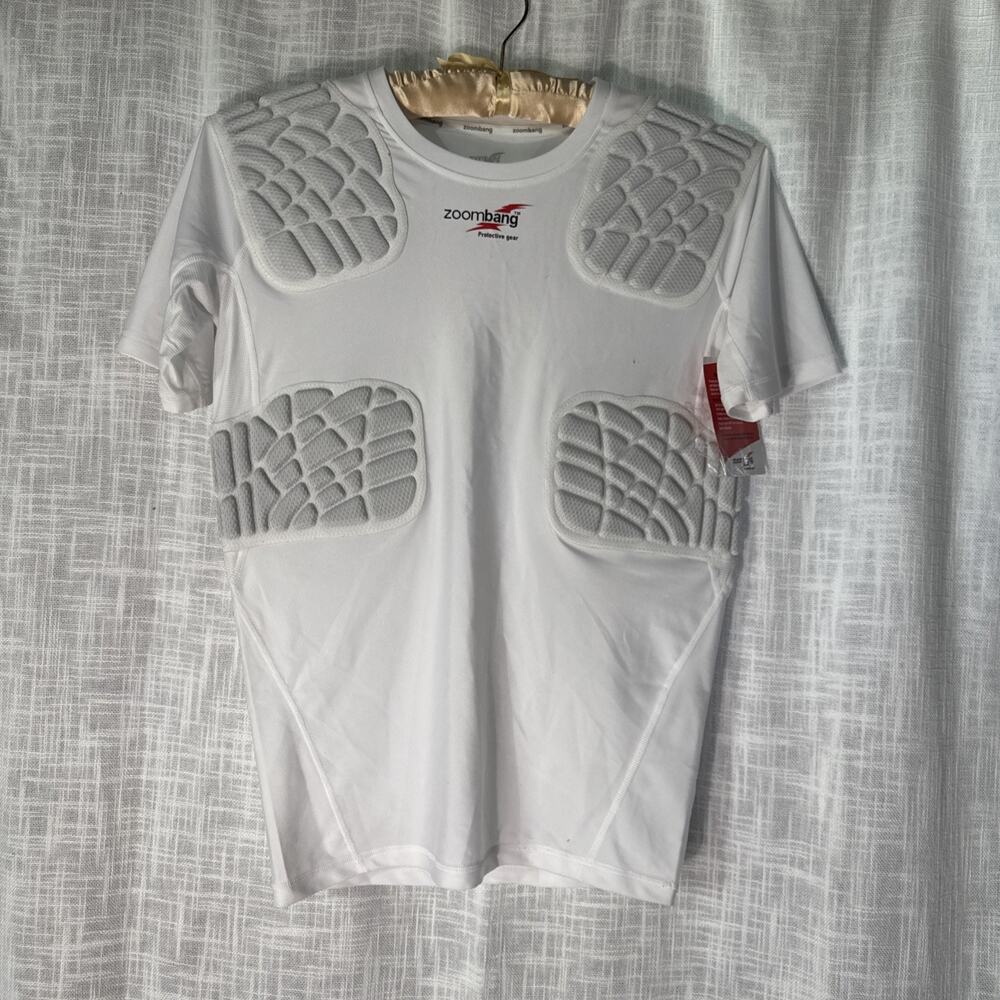 Zoombang Adult Large Protective Padded Shirt for Football, Lacrosse and Hockey